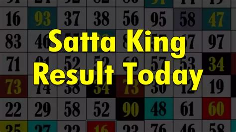 satta king result today.